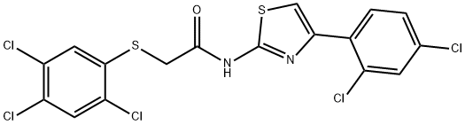 Acetamide, N-[4-(2,4-dichlorophenyl)-2-thiazolyl]-2-[(2,4,5-trichlorophenyl)thio]- Structural
