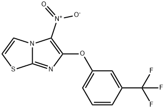 Imidazo[2,1-b]thiazole, 5-nitro-6-[3-(trifluoromethyl)phenoxy]- Structural