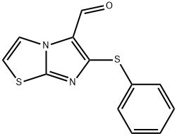 Imidazo[2,1-b]thiazole-5-carboxaldehyde, 6-(phenylthio)- Structural