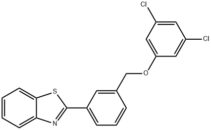Benzothiazole, 2-[3-[(3,5-dichlorophenoxy)methyl]phenyl]- Structural