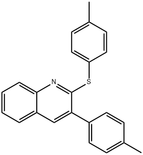 Quinoline, 3-(4-methylphenyl)-2-[(4-methylphenyl)thio]- Structural