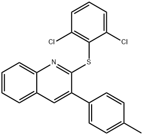 Quinoline, 2-[(2,6-dichlorophenyl)thio]-3-(4-methylphenyl)- Structural