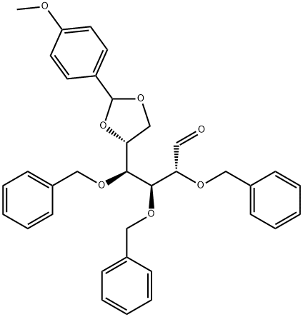 D-Galactose, 5,6-O-[(4-methoxyphenyl)methylene]-2,3,4-tris-O-(phenylmethyl)- Structural