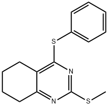 Quinazoline, 5,6,7,8-tetrahydro-2-(methylthio)-4-(phenylthio)- Structural