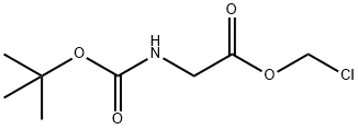 Glycine, N-[(1,1-dimethylethoxy)carbonyl]-, chloromethyl ester Structural