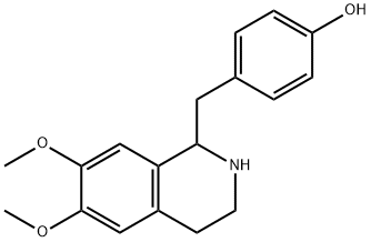 Phenol, 4-[(1,2,3,4-tetrahydro-6,7-dimethoxy-1-isoquinolinyl)methyl]- Structural