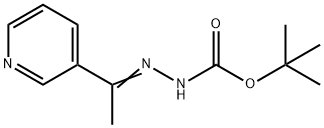 Hydrazinecarboxylic acid, 2-[1-(3-pyridinyl)ethylidene]-, 1,1-dimethylethyl ester Structural