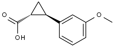 rac-(1R,2R)-2-(3-methoxyphenyl)cyclopropane-1-carboxylic acid Structural