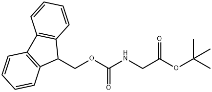 Glycine, N-[(9H-fluoren-9-ylmethoxy)carbonyl]-, 1,1-dimethylethyl ester Structural Picture