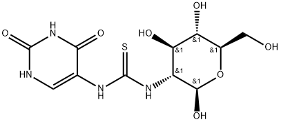 β-D-Glucopyranose, 2-deoxy-2-[[[(1,2,3,4-tetrahydro-2,4-dioxo-5-pyrimidinyl)amino]thioxomethyl]amino]- Structural