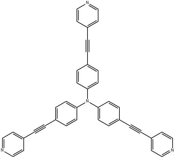 tris(4-(pyridin-4-ylethynyl)phenyl)amine Structural