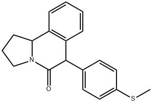 Pyrrolo[2,1-a]isoquinolin-5(1H)-one, 2,3,6,10b-tetrahydro-6-[4-(methylthio)phenyl]- Structural
