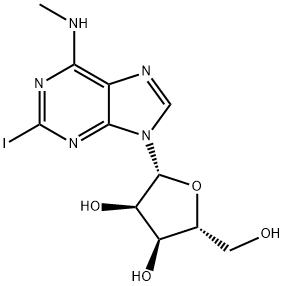 Adenosine, 2-iodo-N-methyl- Structural