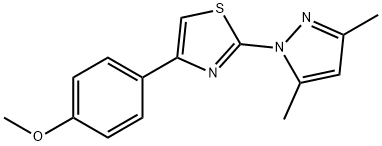 Thiazole, 2-(3,5-dimethyl-1H-pyrazol-1-yl)-4-(4-methoxyphenyl)- Structural
