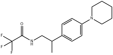 Acetamide, 2,2,2-trifluoro-N-[2-[4-(1-piperidinyl)phenyl]propyl]- Structural