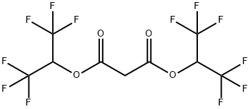 Propanedioic acid, 1,3-bis[2,2,2-trifluoro-1-(trifluoromethyl)ethyl] ester Structural