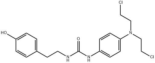 Urea, N-[4-[bis(2-chloroethyl)amino]phenyl]-N'-[2-(4-hydroxyphenyl)ethyl]- Structural