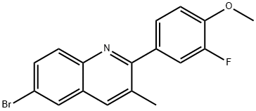 Quinoline, 6-bromo-2-(3-fluoro-4-methoxyphenyl)-3-methyl- Structural