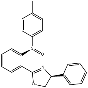 Oxazole, 4,5-dihydro-2-[2-[(R)-(4-methylphenyl)sulfinyl]phenyl]-4-phenyl-, (4S)- Structural