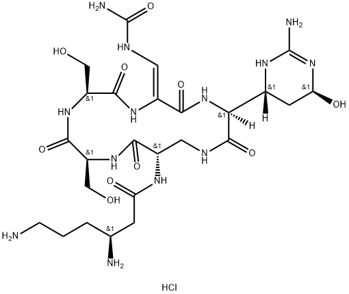 Viomycin, trihydrochloride (9CI) Structural
