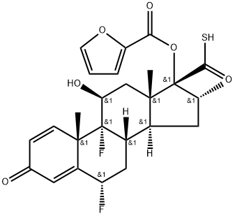 6α,9α-difluoro-17α-(furan-2-yl)carbonyloxy-11β-hydroxy-16α-methyl-3-oxoandrosta-1,4-diene-17β-carbothioic acid Structural