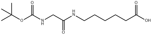 Hexanoic acid, 6-[[2-[[(1,1-dimethylethoxy)carbonyl]amino]acetyl]amino]- Structural