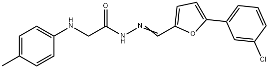 N'-{(E)-[5-(3-chlorophenyl)furan-2-yl]methylidene}-2-[(4-methylphenyl)amino]acetohydrazide (non-preferred name) Structural