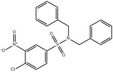 Benzenesulfonamide, 4-chloro-3-nitro-N,N-bis(phenylmethyl)- Structural
