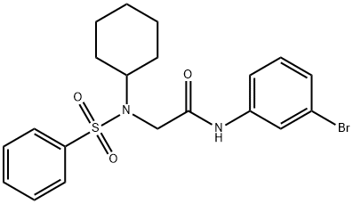 N-(3-bromophenyl)-N~2~-cyclohexyl-N~2~-(phenylsulfonyl)glycinamide Structural