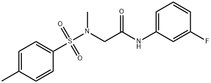 N-(3-fluorophenyl)-N~2~-methyl-N~2~-[(4-methylphenyl)sulfonyl]glycinamide Structural