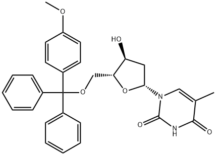 Thymidine, 5'-O-[(4-methoxyphenyl)diphenylmethyl]- Structural