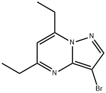 Pyrazolo[1,5-a]pyrimidine, 3-bromo-5,7-diethyl- Structural