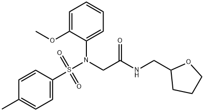 N~2~-(2-methoxyphenyl)-N~2~-[(4-methylphenyl)sulfonyl]-N-(tetrahydrofuran-2-ylmethyl)glycinamide Structural