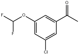 Ethanone, 1-[3-chloro-5-(difluoromethoxy)phenyl]- Structural