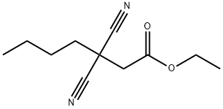 Heptanoic acid, 3,3-dicyano-, ethyl ester Structural