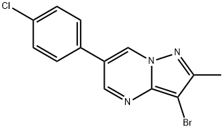 Pyrazolo[1,5-a]pyrimidine, 3-bromo-6-(4-chlorophenyl)-2-methyl- Structural