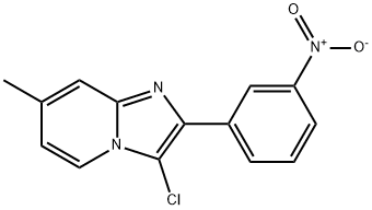Imidazo[1,2-a]pyridine, 3-chloro-7-methyl-2-(3-nitrophenyl)- Structural