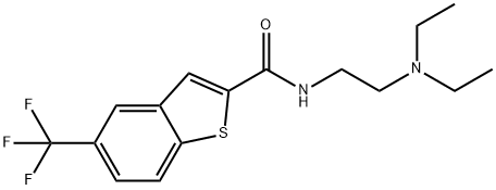 Benzo[b]thiophene-2-carboxamide, N-[2-(diethylamino)ethyl]-5-(trifluoromethyl)- Structural