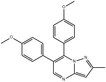 Pyrazolo[1,5-a]pyrimidine, 6,7-bis(4-methoxyphenyl)-2-methyl- Structural