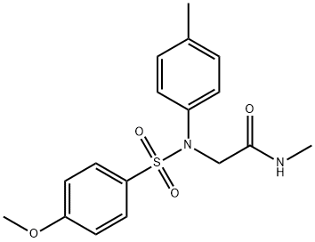 N~2~-[(4-methoxyphenyl)sulfonyl]-N-methyl-N~2~-(4-methylphenyl)glycinamide Structural