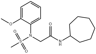 N-cycloheptyl-N~2~-(2-methoxyphenyl)-N~2~-(methylsulfonyl)glycinamide Structural