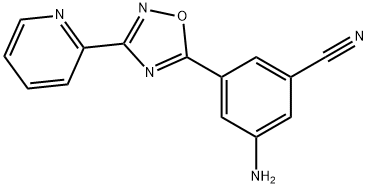 Benzonitrile, 3-amino-5-[3-(2-pyridinyl)-1,2,4-oxadiazol-5-yl]- Structural