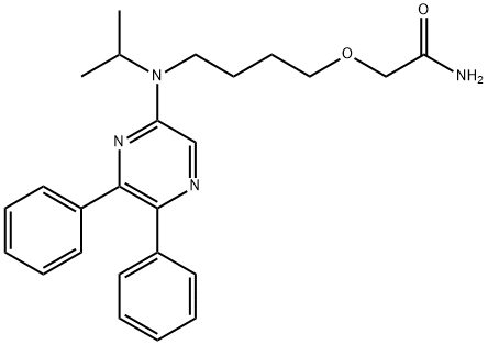 Acetamide, 2-[4-[(5,6-diphenyl-2-pyrazinyl)(1-methylethyl)amino]butoxy]- Structural