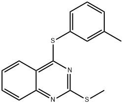 Quinazoline, 4-[(3-methylphenyl)thio]-2-(methylthio)- Structural