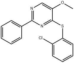 Pyrimidine, 4-[(2-chlorophenyl)thio]-5-methoxy-2-phenyl- Structural