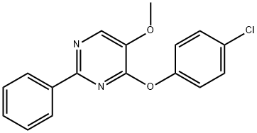 Pyrimidine, 4-(4-chlorophenoxy)-5-methoxy-2-phenyl- Structural