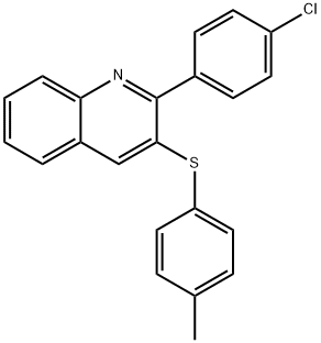 Quinoline, 2-(4-chlorophenyl)-3-[(4-methylphenyl)thio]- Structural