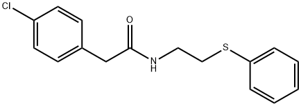 Benzeneacetamide, 4-chloro-N-[2-(phenylthio)ethyl]- Structural