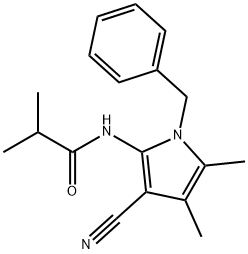 Propanamide, N-[3-cyano-4,5-dimethyl-1-(phenylmethyl)-1H-pyrrol-2-yl]-2-methyl- Structural