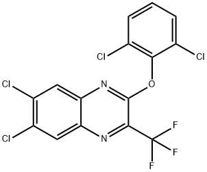 Quinoxaline, 6,7-dichloro-2-(2,6-dichlorophenoxy)-3-(trifluoromethyl)- Structural